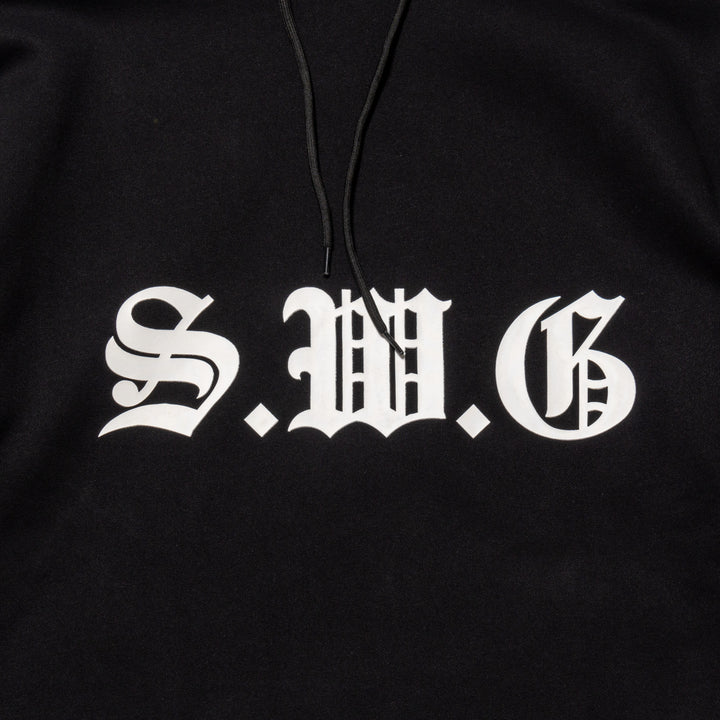 HI NECK HOODIE, BLACK