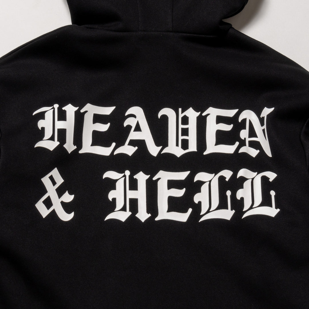 HI NECK HOODIE, BLACK