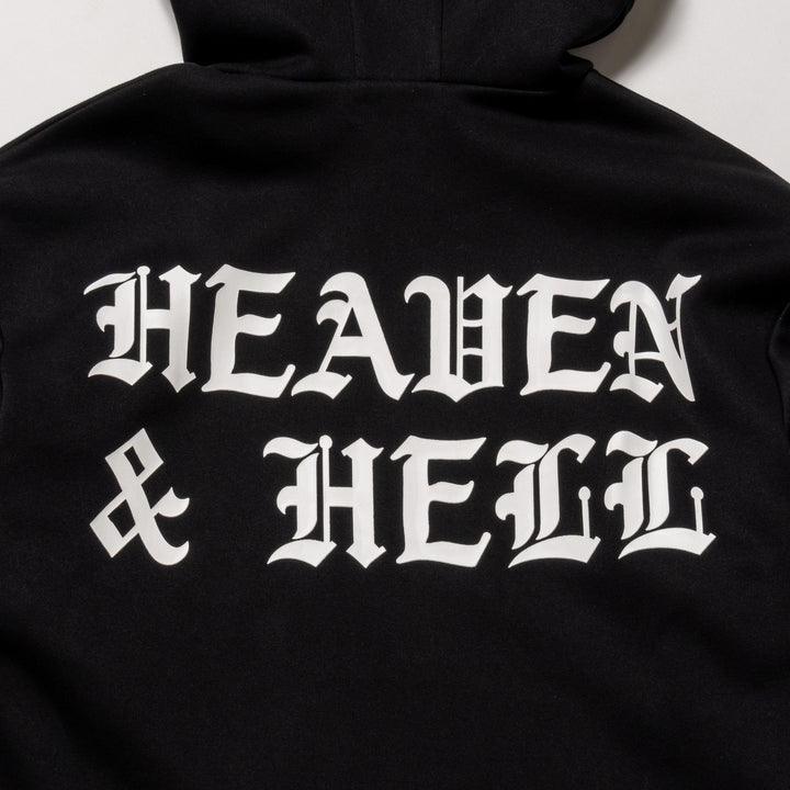 HI NECK HOODIE, BLACK