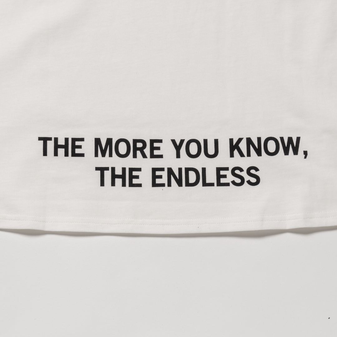HI NECK LONG TEE, WHITE