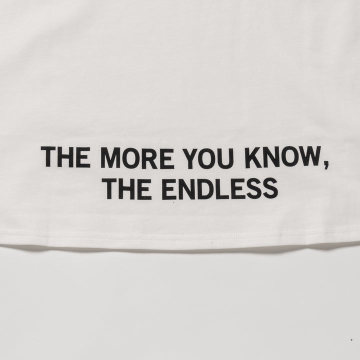 HI NECK LONG TEE, WHITE