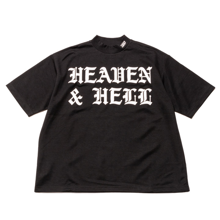 LIGHTNING MOCKNECK TEE, BLACK