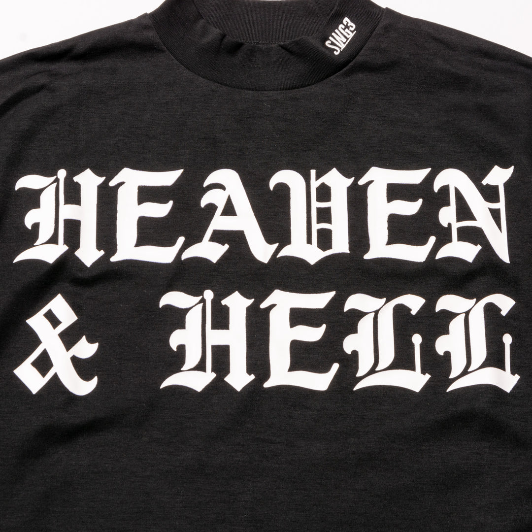 LIGHTNING MOCKNECK TEE, BLACK