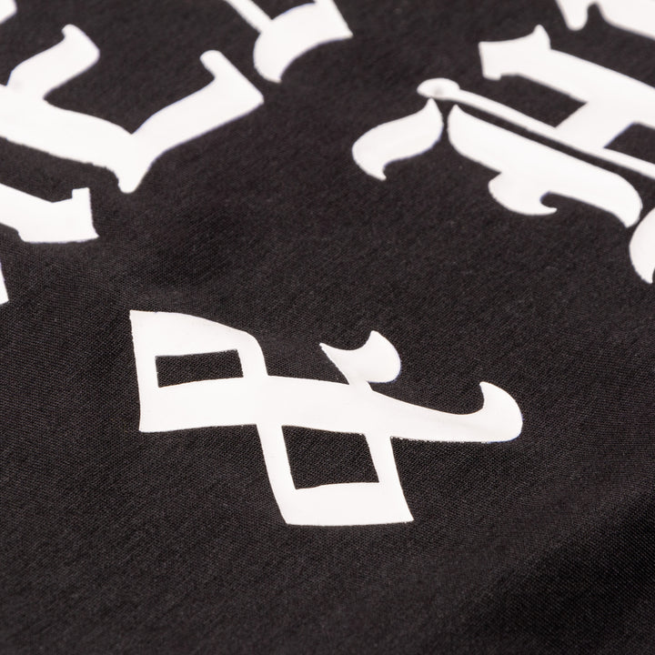 LIGHTNING MOCKNECK TEE, BLACK