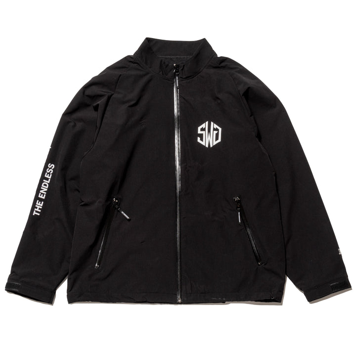 STRETCH NYLON JK, BLACK