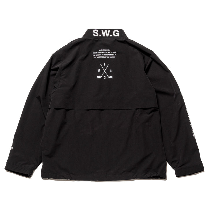 STRETCH NYLON JK, BLACK