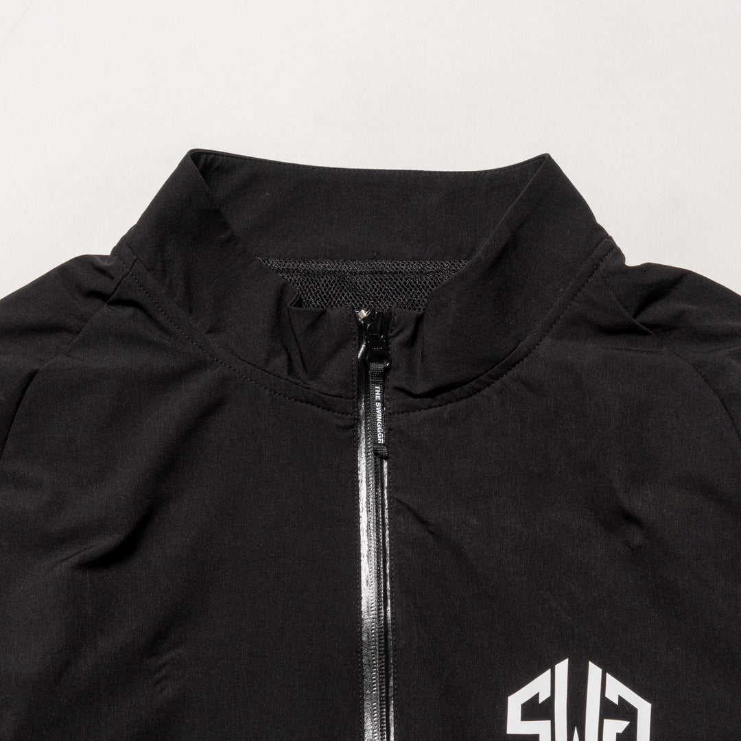 STRETCH NYLON JK, BLACK