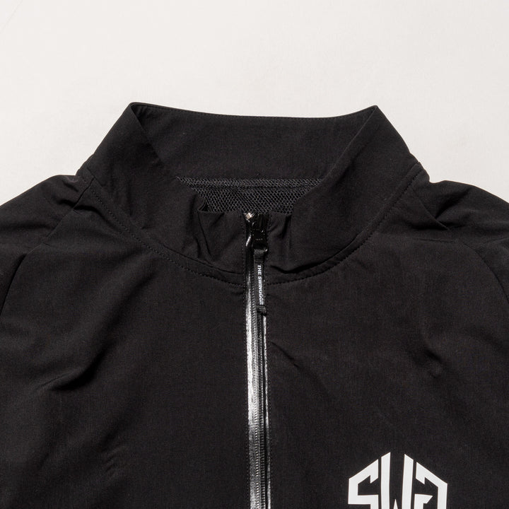 STRETCH NYLON JK, BLACK