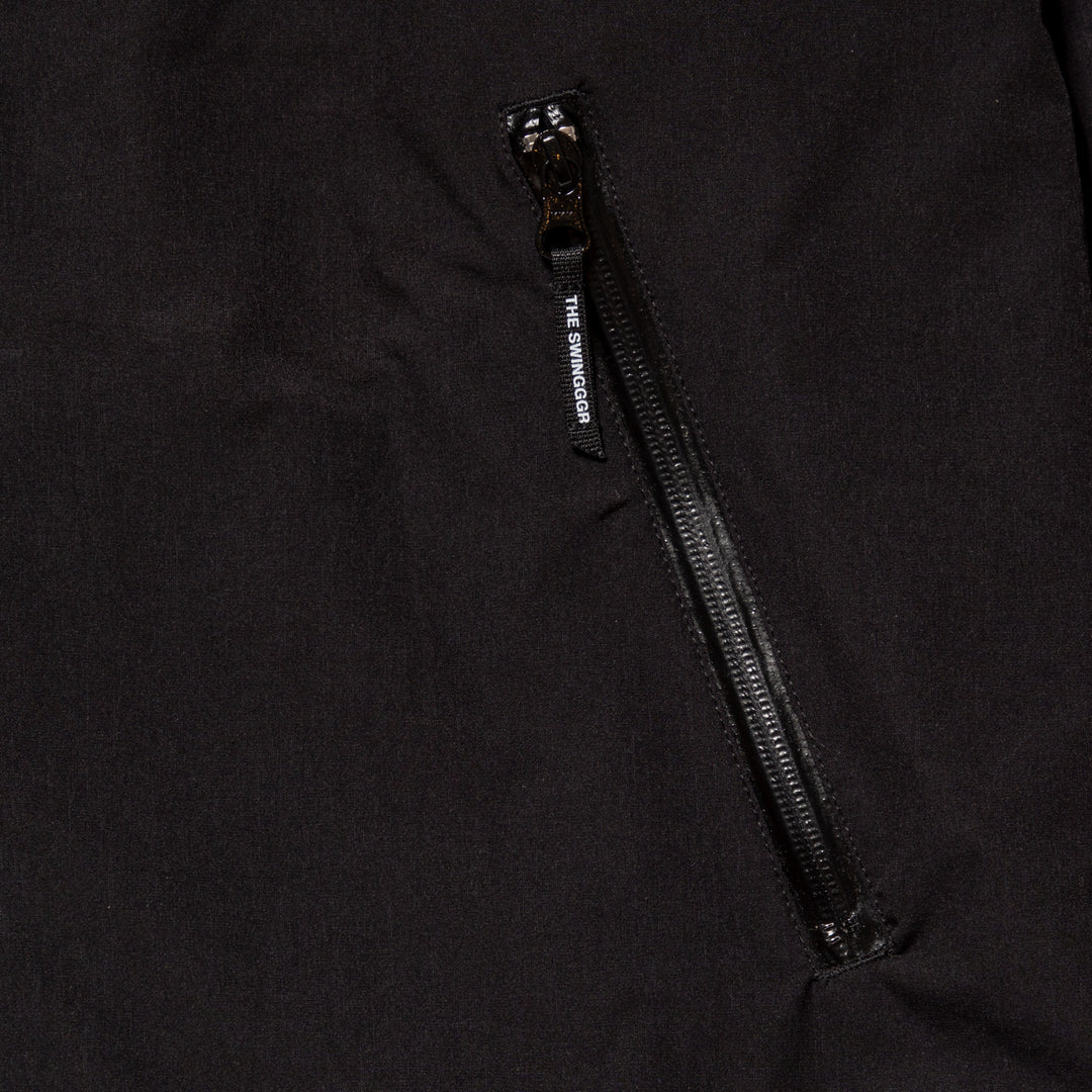 STRETCH NYLON JK, BLACK