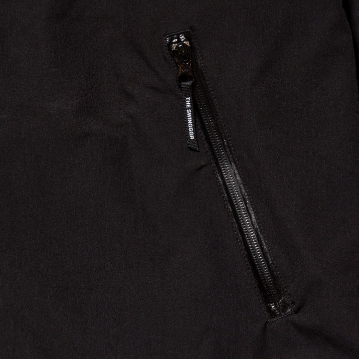 STRETCH NYLON JK, BLACK