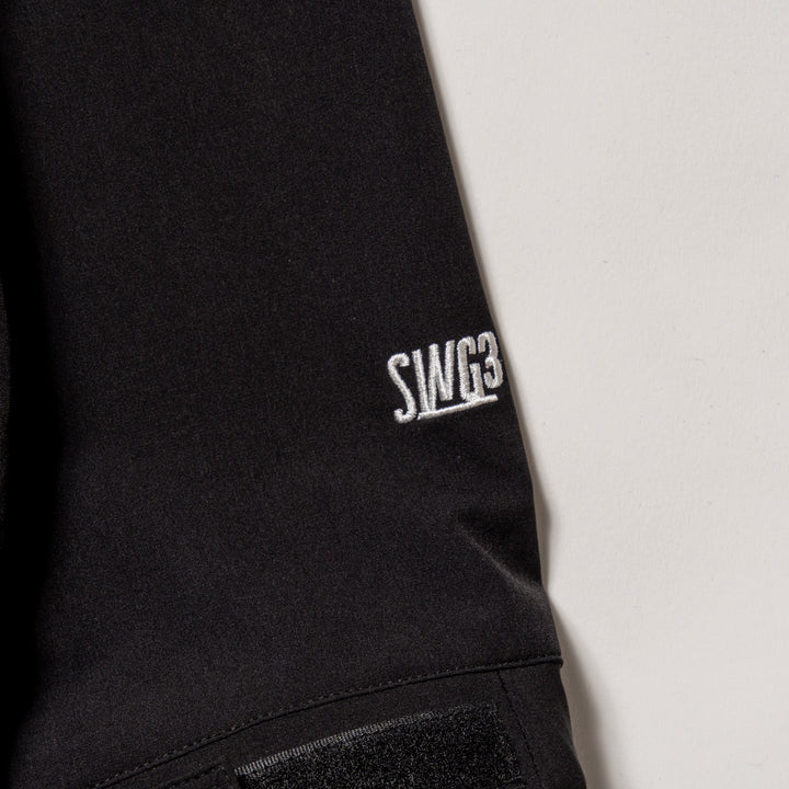 STRETCH NYLON JK, BLACK