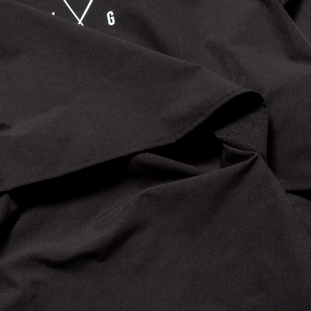 STRETCH NYLON JK, BLACK