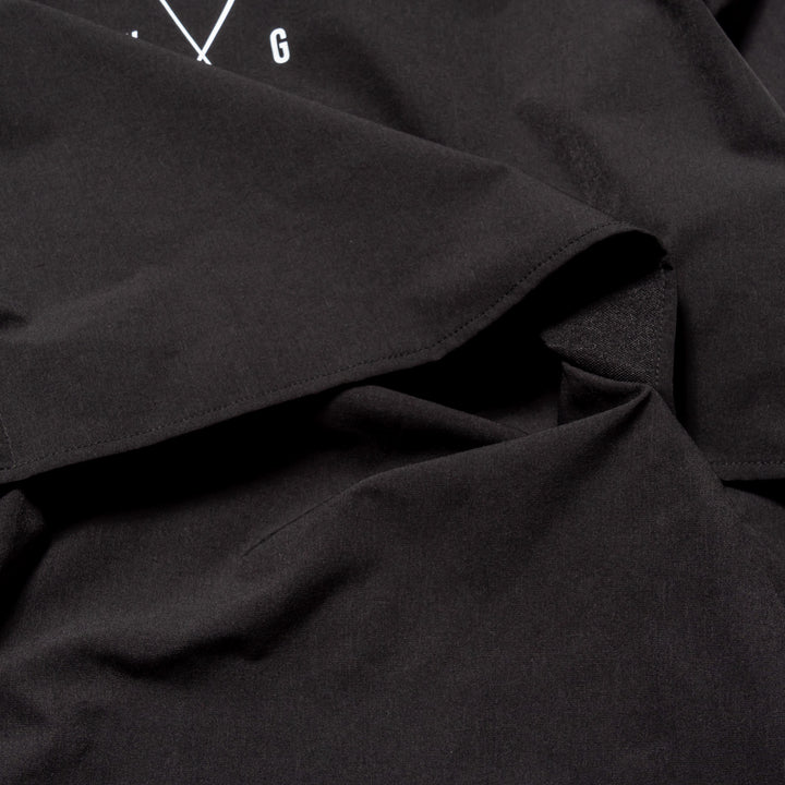 STRETCH NYLON JK, BLACK