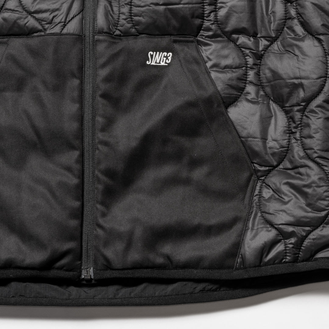 QUILT REVERSIBLE VT, BLACK