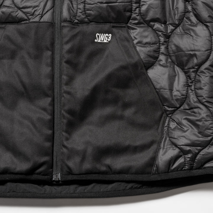 QUILT REVERSIBLE VT, BLACK