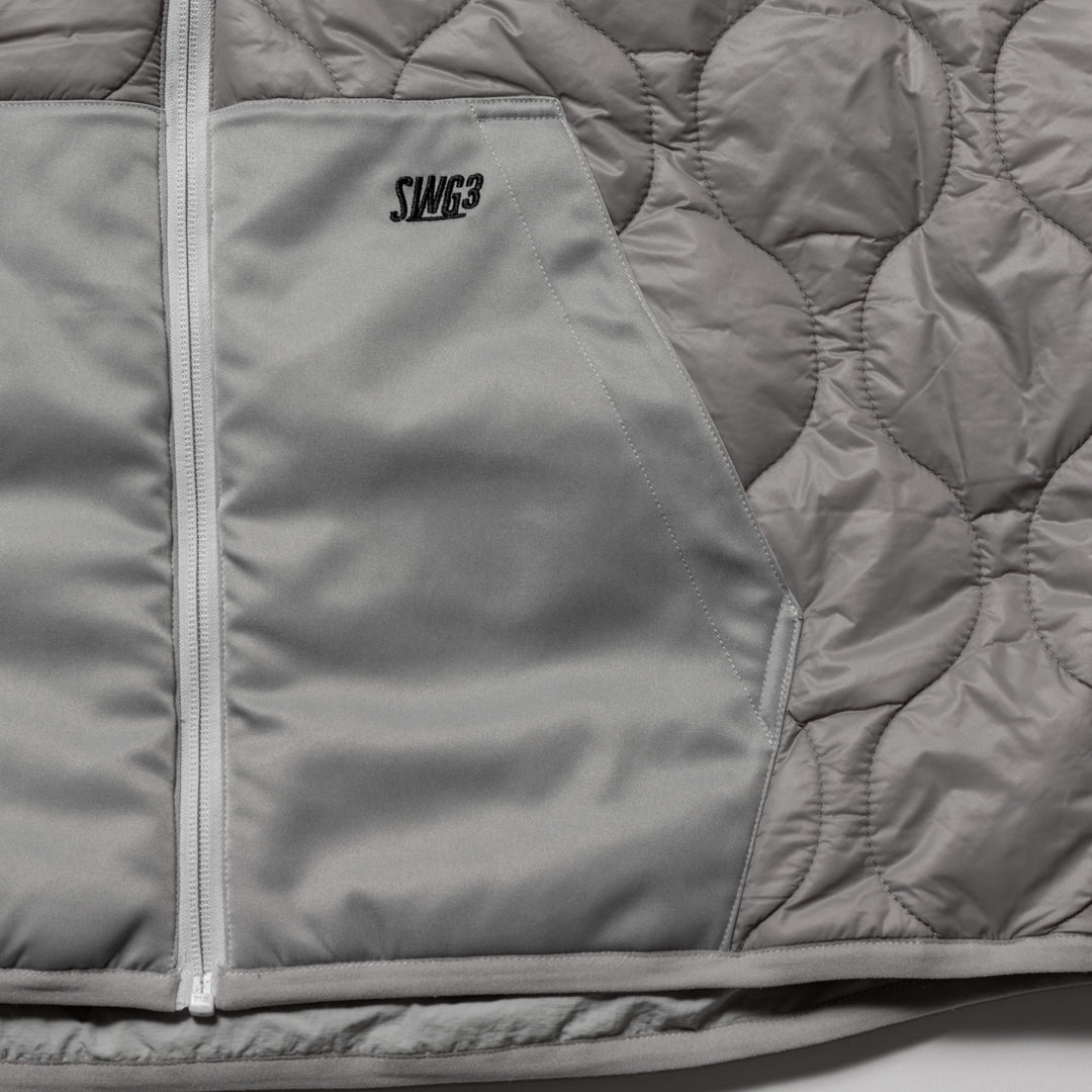 QUILT REVERSIBLE VT, L.GRAY