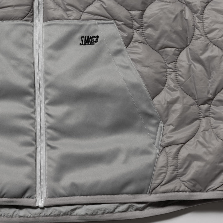 QUILT REVERSIBLE VT, L.GRAY