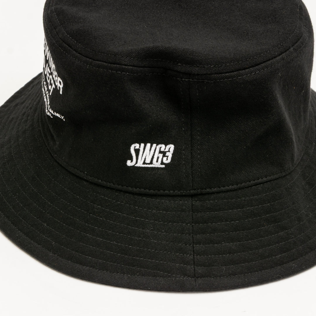 SWG PROJECT BUCKET HAT, BLACK