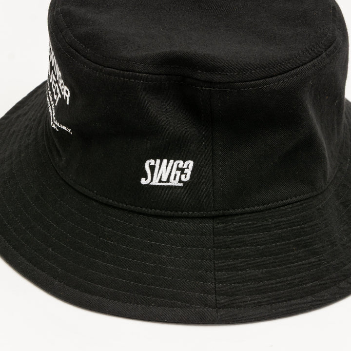 SWG PROJECT BUCKET HAT, BLACK