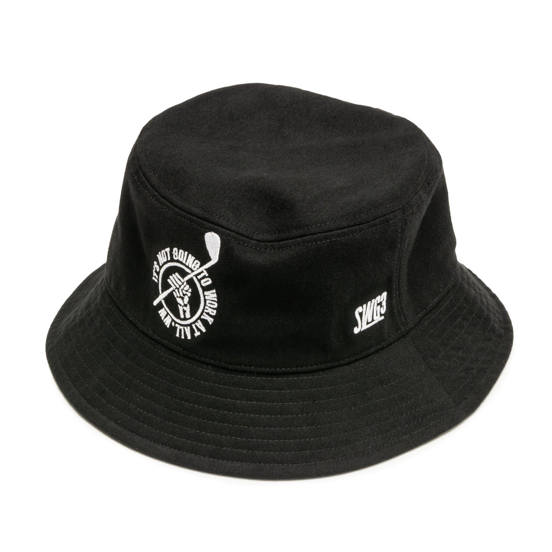 RETRY CLUB BUCKET HAT, BLACK