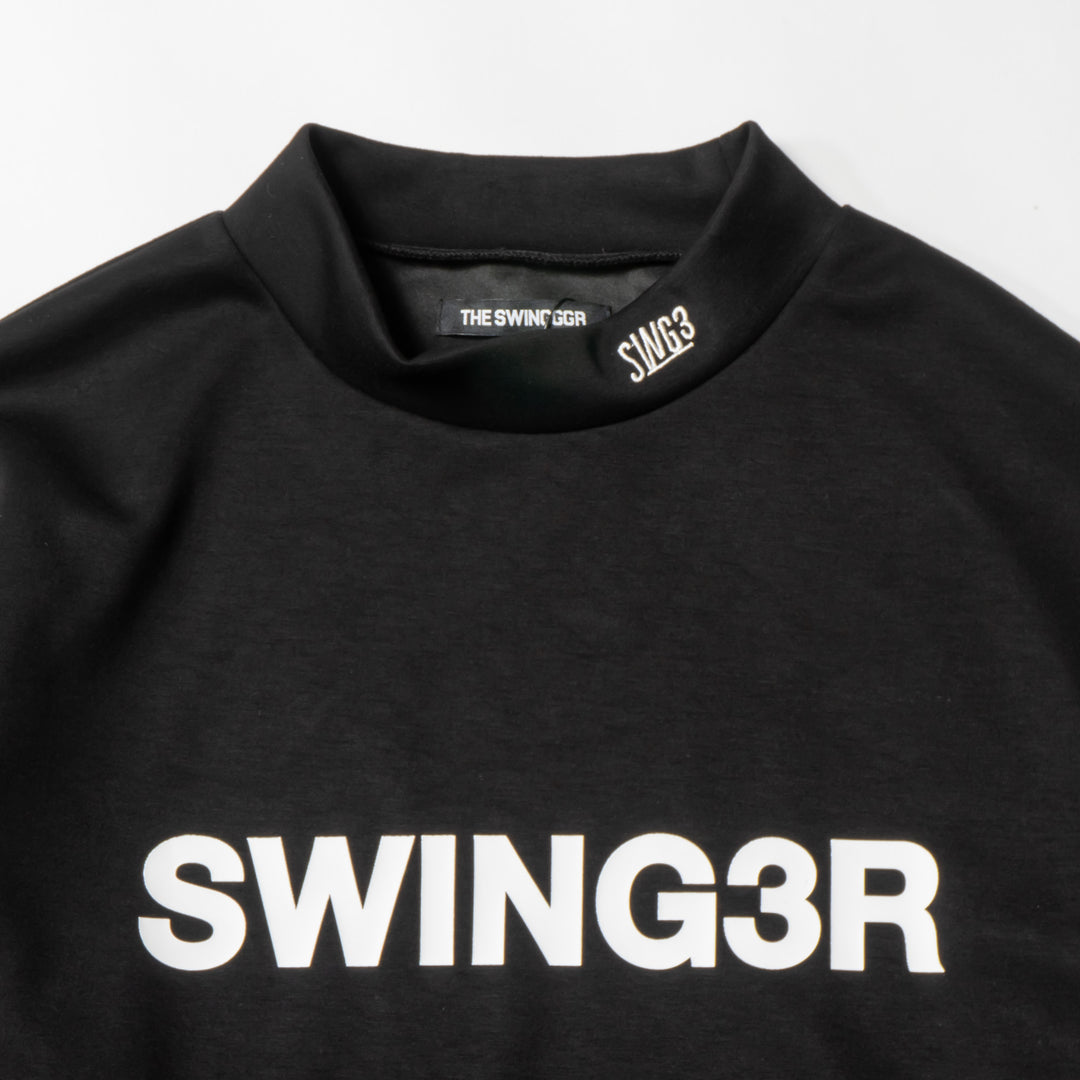 SWG3 MOCK NECK L/TEE, BLACK