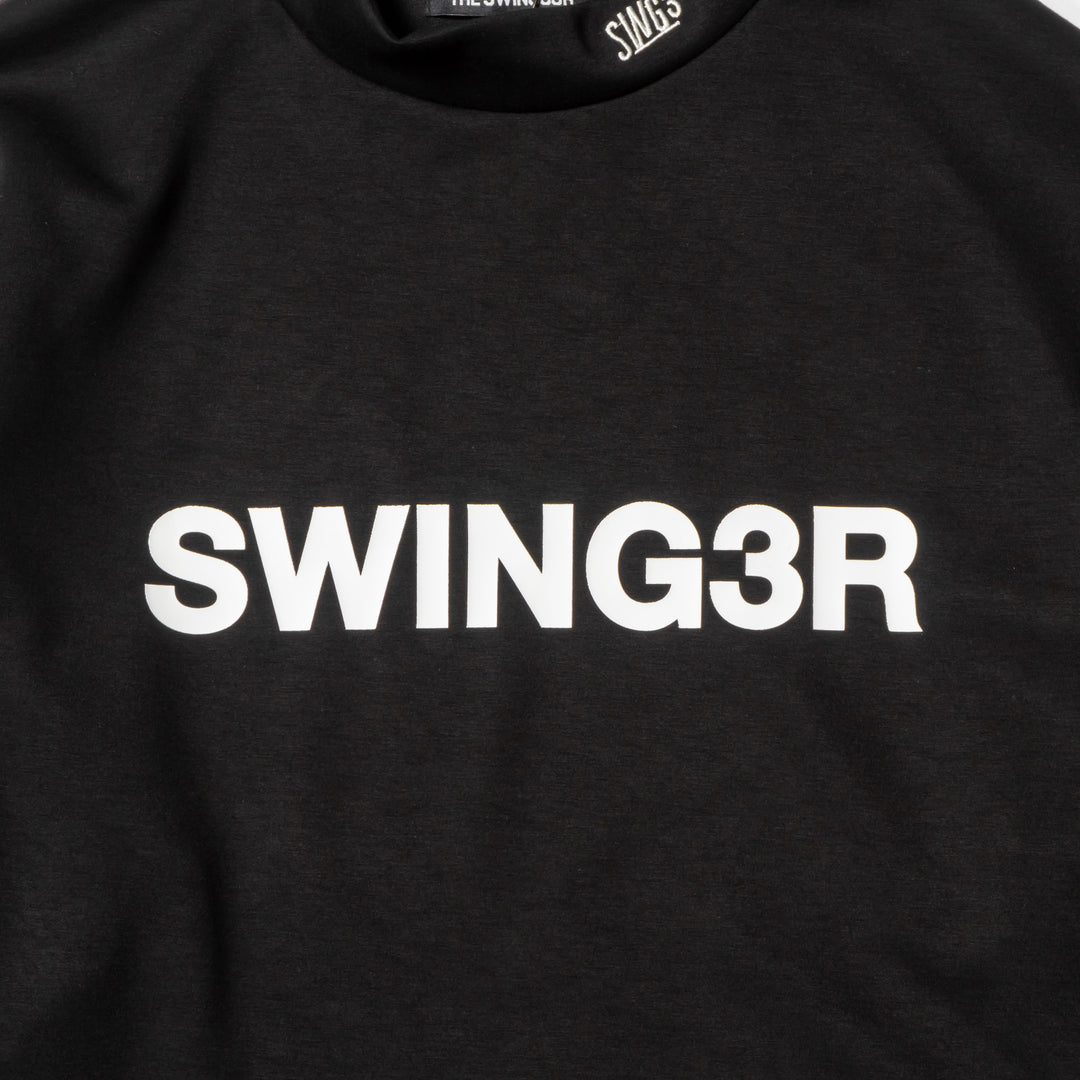 SWG3 MOCK NECK L/TEE, BLACK