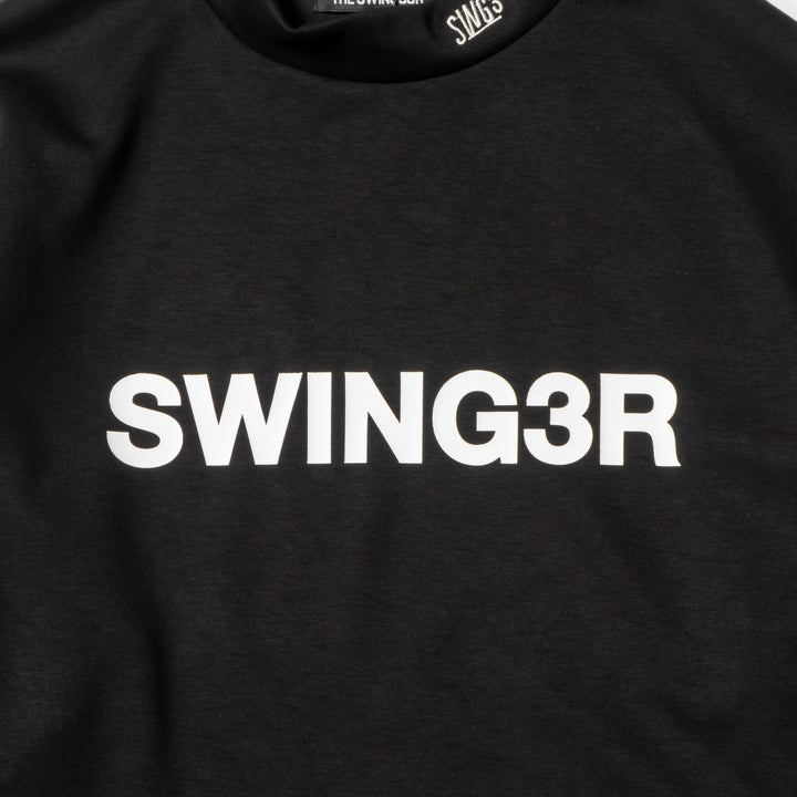 SWG3 MOCK NECK L/TEE, BLACK