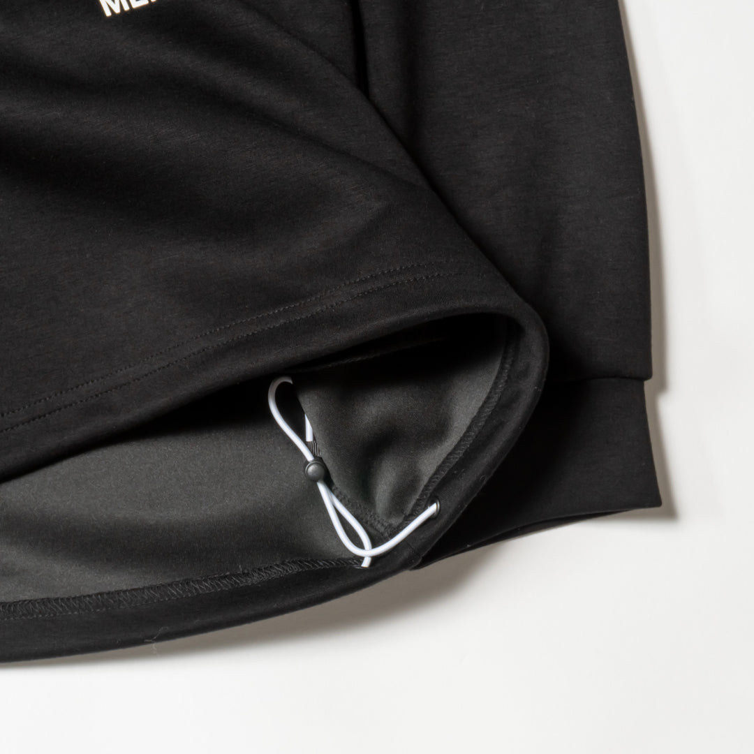 SWG3 MOCK NECK L/TEE, BLACK