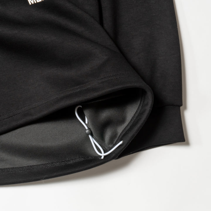 SWG3 MOCK NECK L/TEE, BLACK