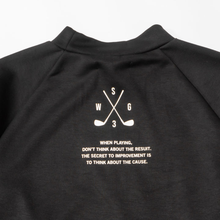 SWG3 MOCK NECK L/TEE, BLACK