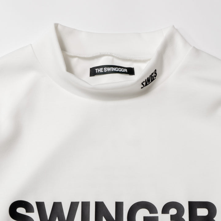 SWG3 MOCK NECK L/TEE, WHITE