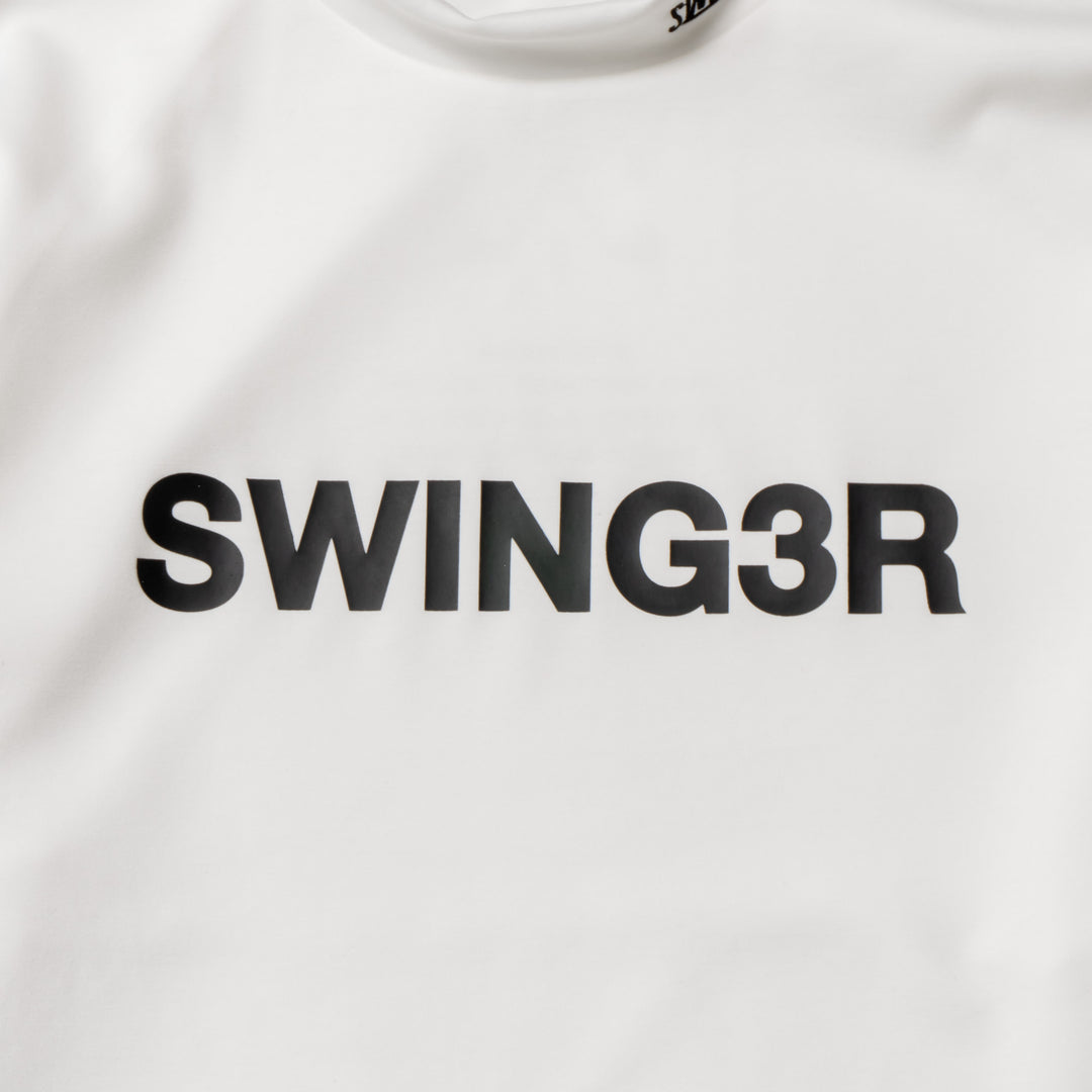 SWG3 MOCK NECK L/TEE, WHITE