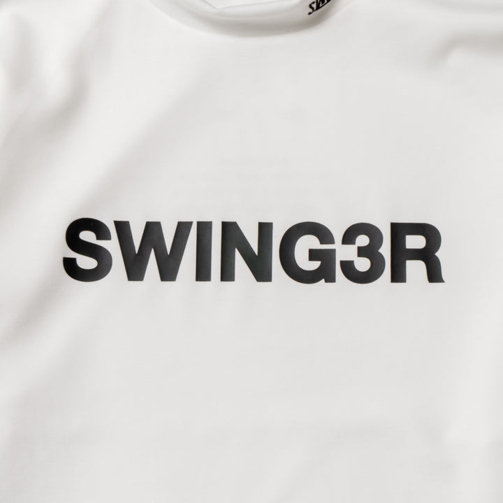 SWG3 MOCK NECK L/TEE, WHITE