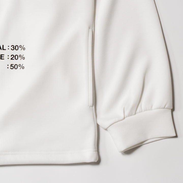 SWG3 MOCK NECK L/TEE, WHITE
