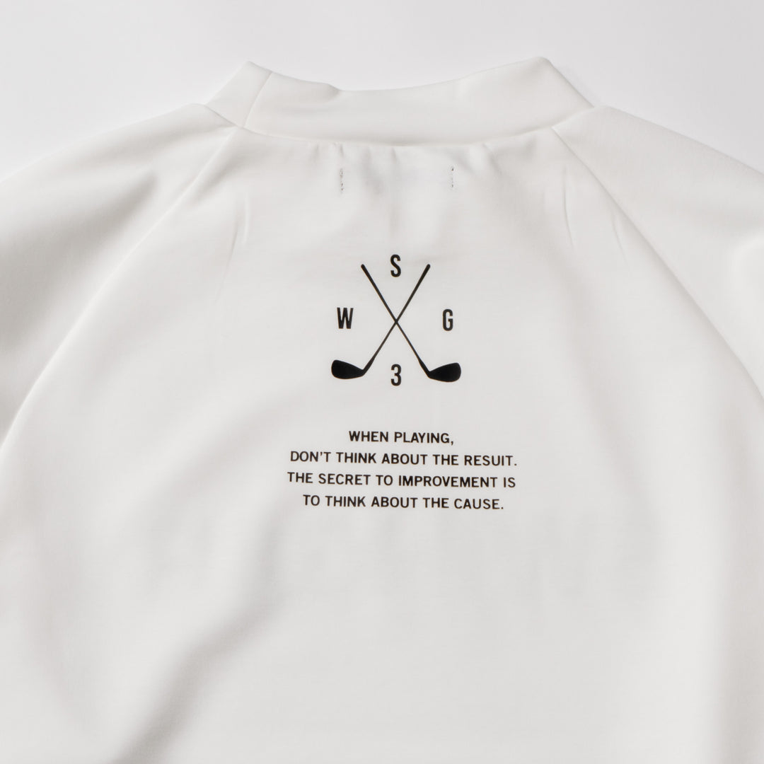 SWG3 MOCK NECK L/TEE, WHITE