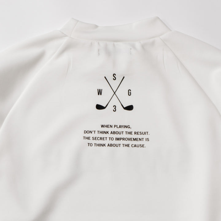 SWG3 MOCK NECK L/TEE, WHITE