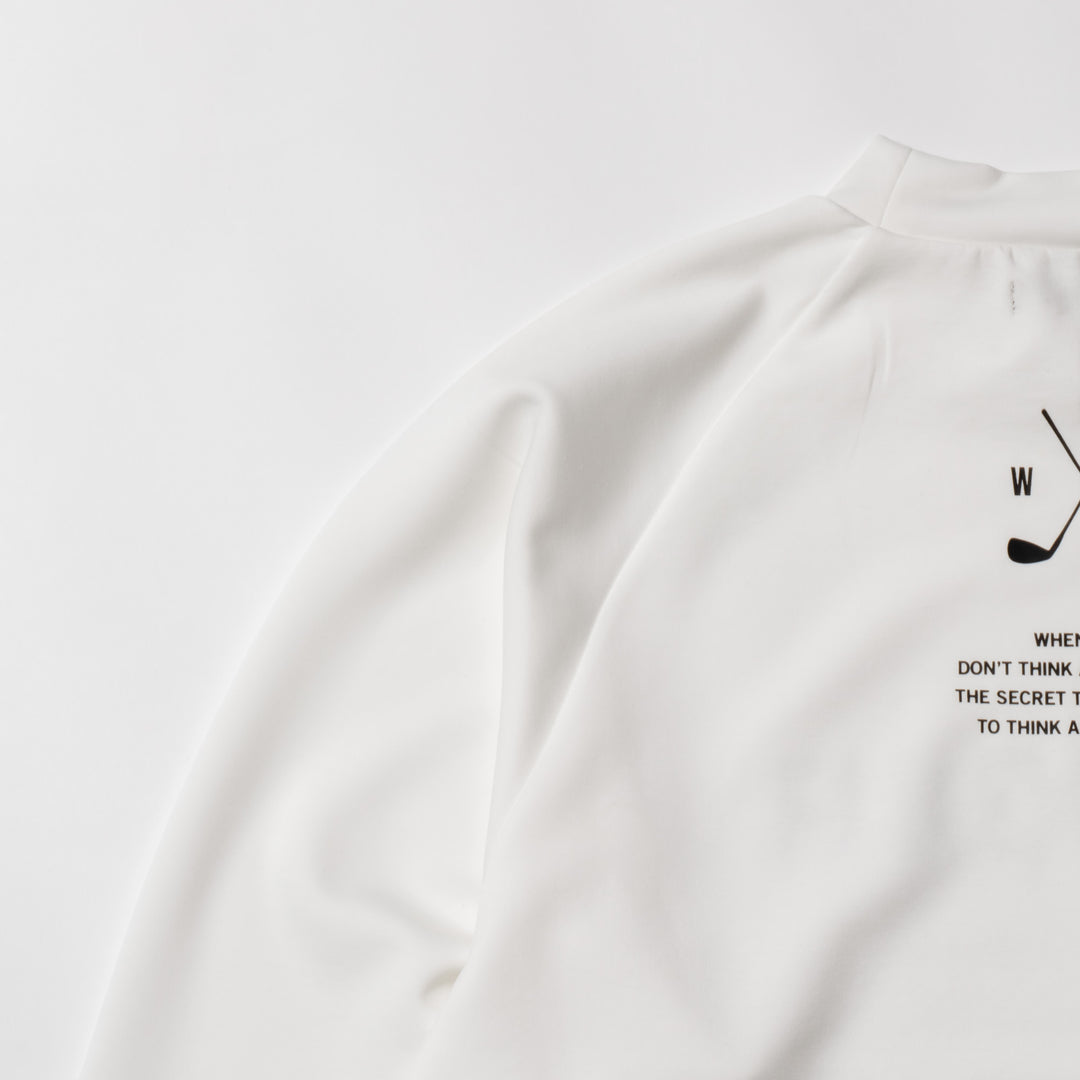 SWG3 MOCK NECK L/TEE, WHITE