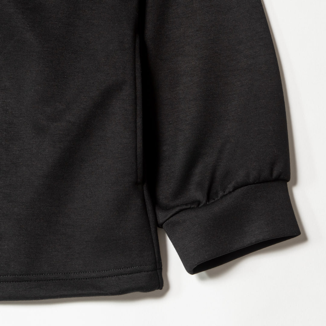 RETRY CLUB MOCK NECK L/TEE, BLACK