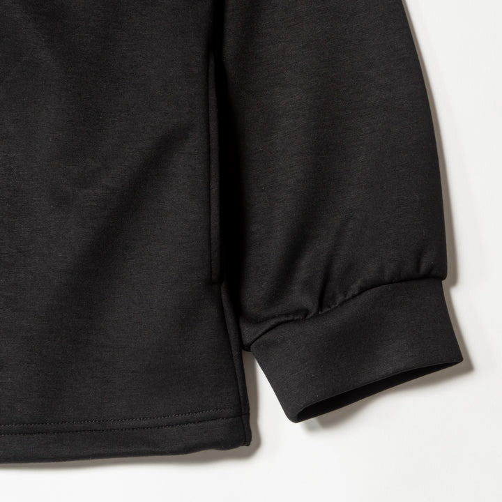 RETRY CLUB MOCK NECK L/TEE, BLACK