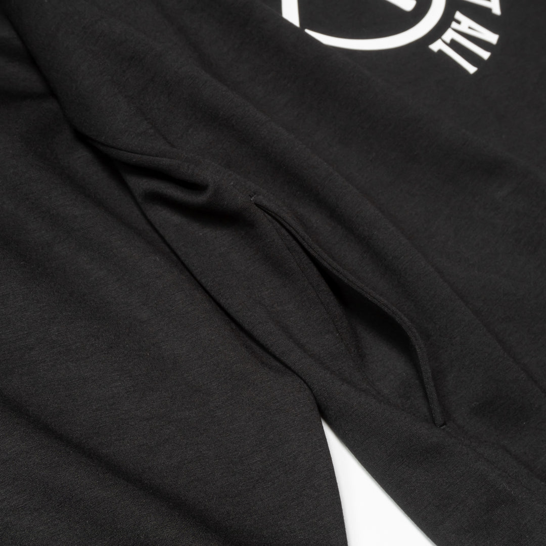 RETRY CLUB MOCK NECK L/TEE, BLACK