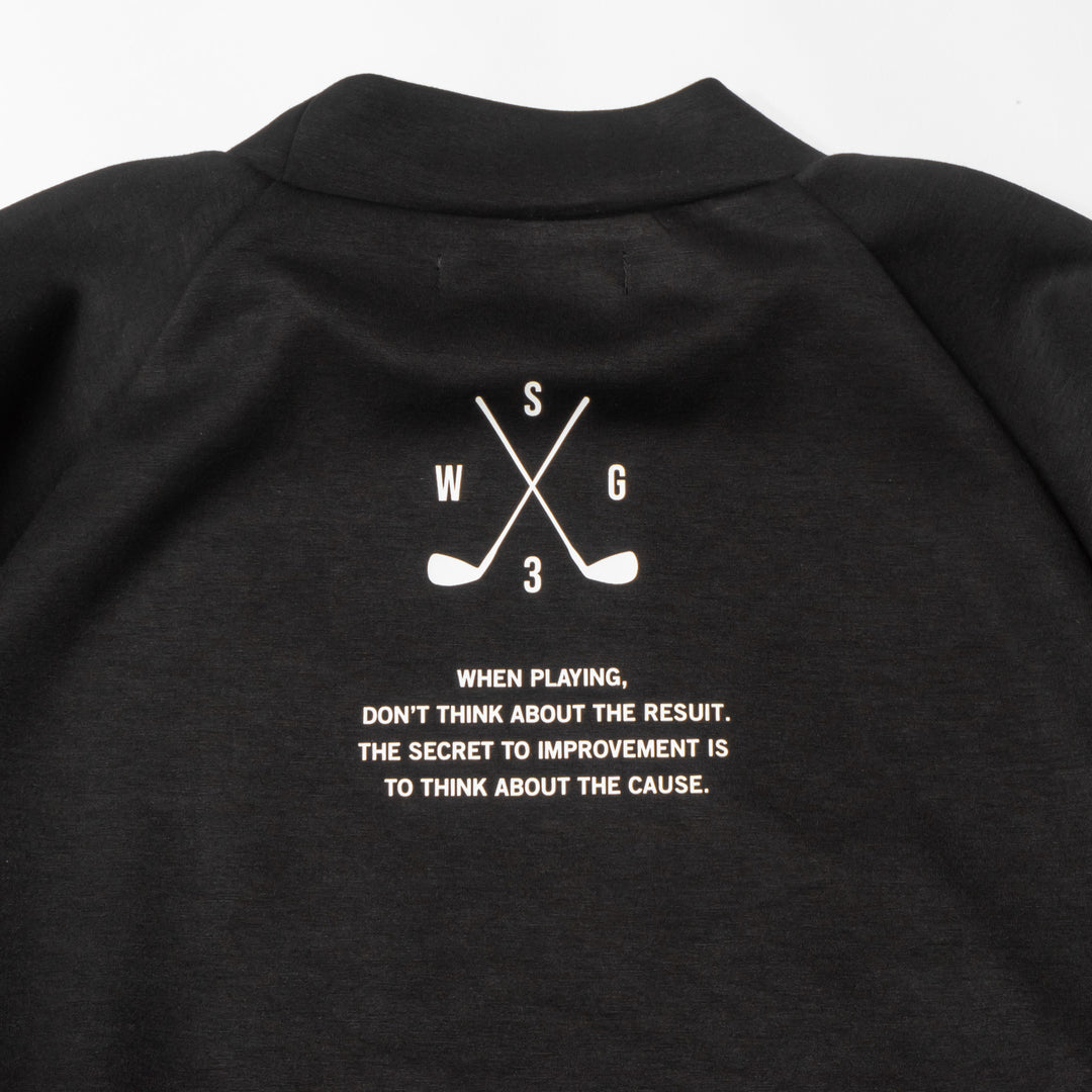 RETRY CLUB MOCK NECK L/TEE, BLACK