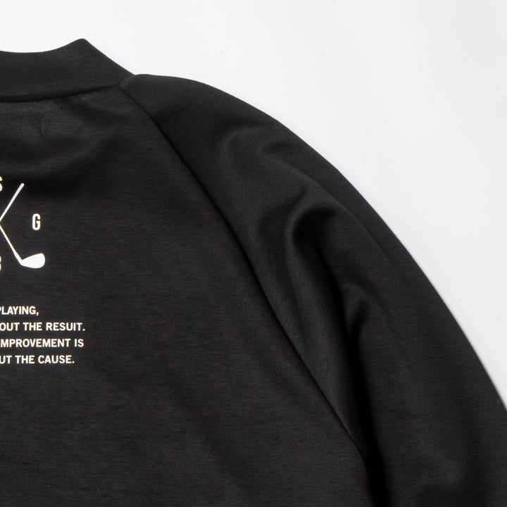 RETRY CLUB MOCK NECK L/TEE, BLACK