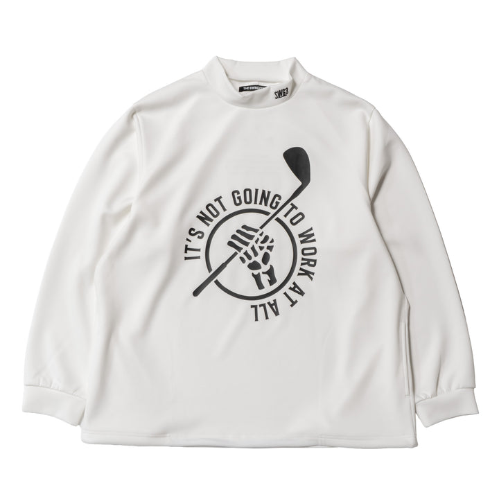 RETRY CLUB MOCK NECK L/TEE, WHITE