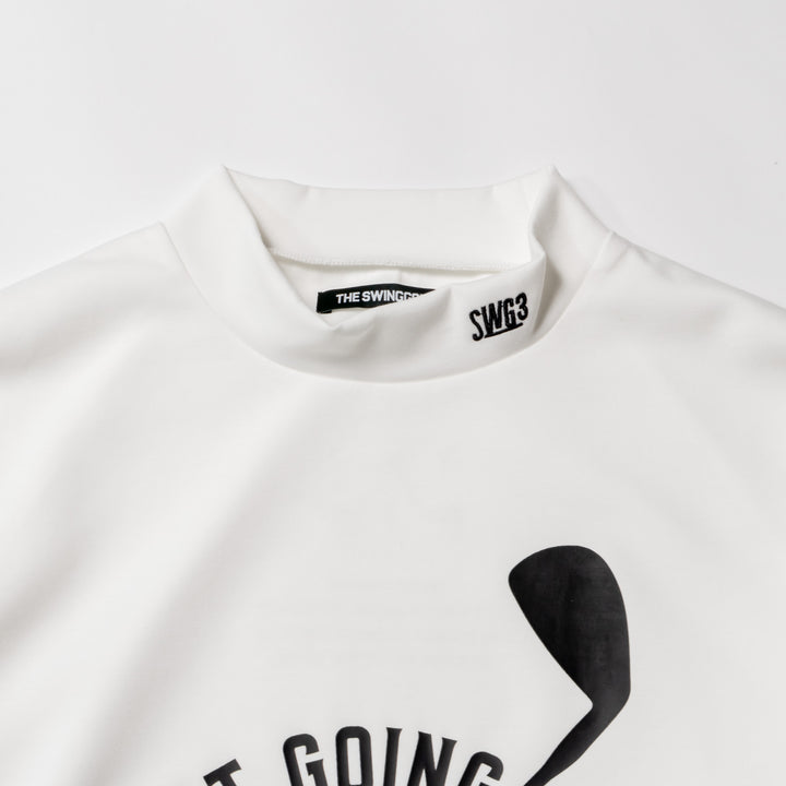 RETRY CLUB MOCK NECK L/TEE, WHITE
