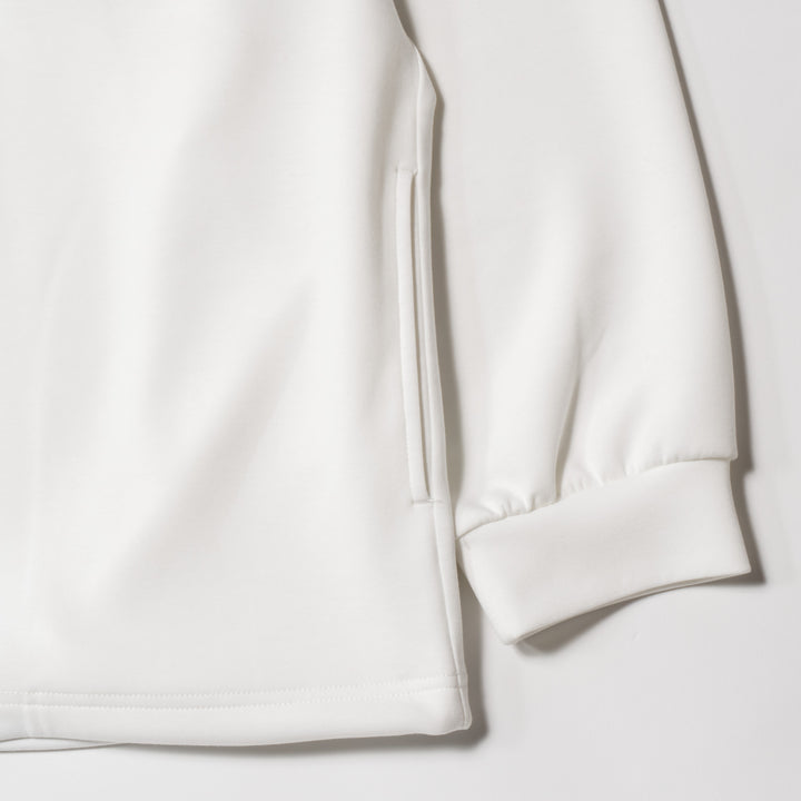RETRY CLUB MOCK NECK L/TEE, WHITE