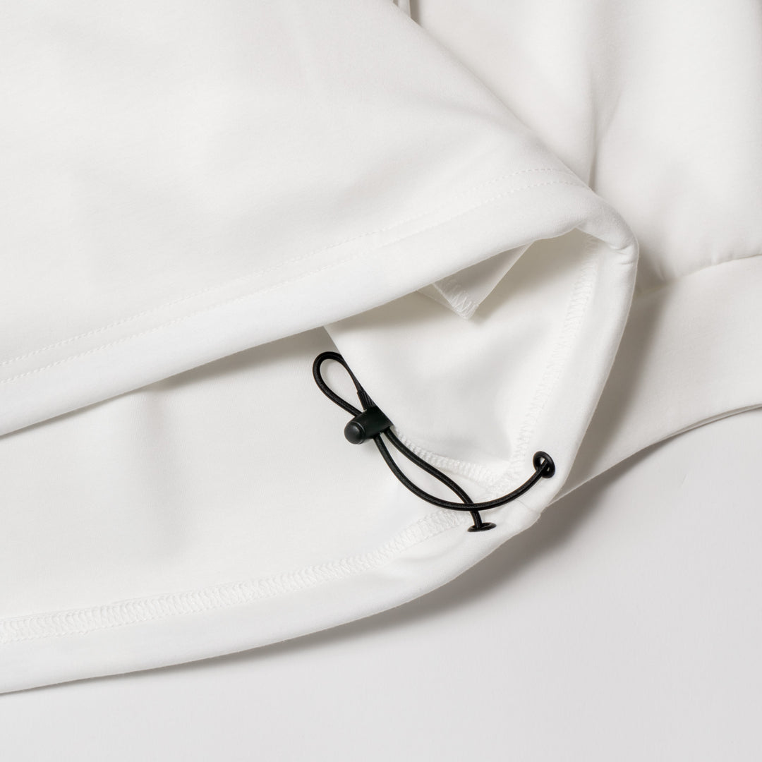 RETRY CLUB MOCK NECK L/TEE, WHITE
