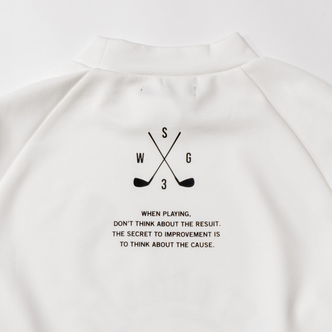 RETRY CLUB MOCK NECK L/TEE, WHITE
