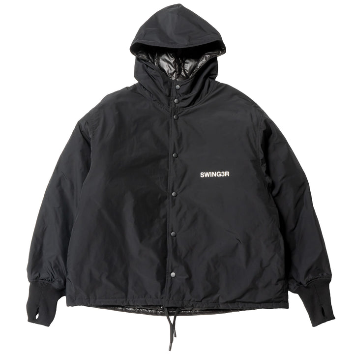 NYLON REVERSIBLE HOOD JACKET, BLACKxBLACK