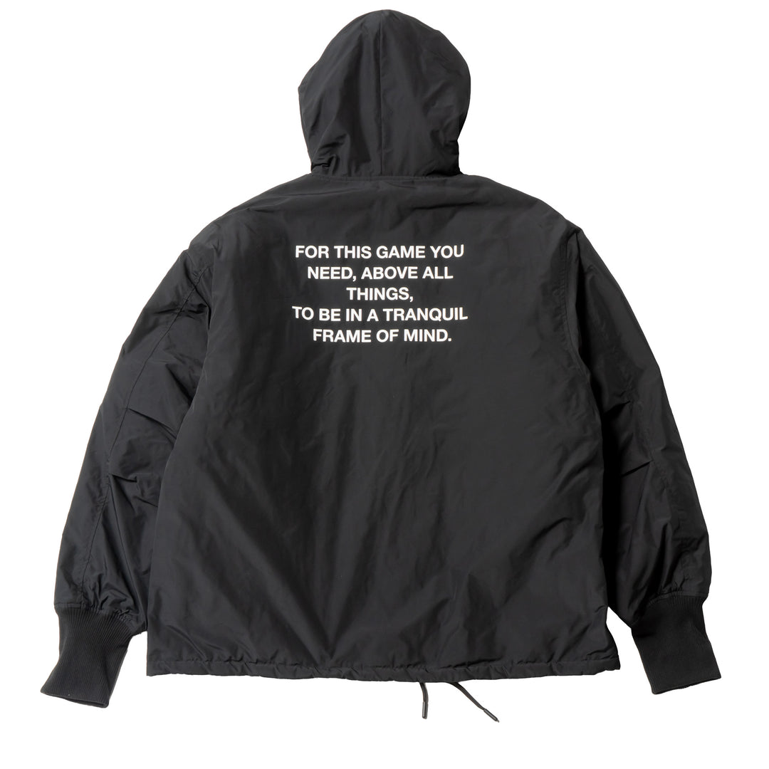 NYLON REVERSIBLE HOOD JACKET, BLACKxBLACK