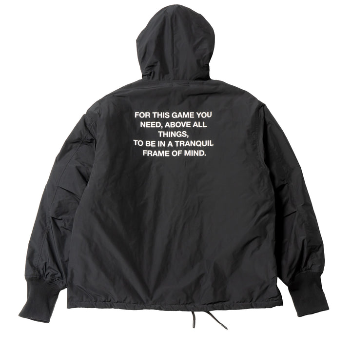 NYLON REVERSIBLE HOOD JACKET, BLACKxBLACK